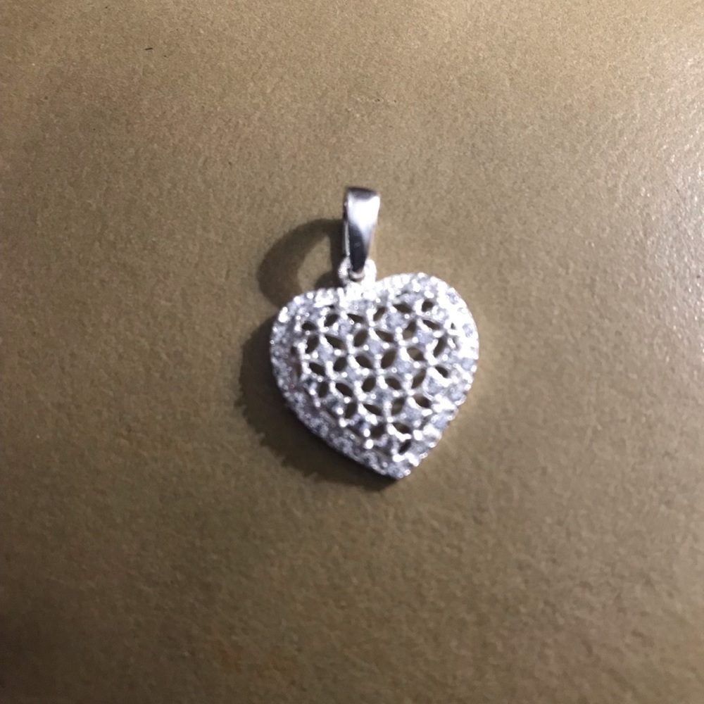 .925 sterling silver heart pendent for women